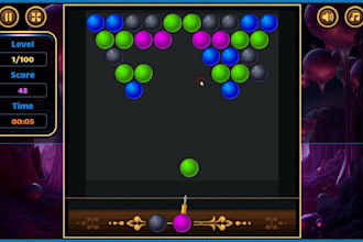 develop bubble game, web game, idle game and  cooking game development