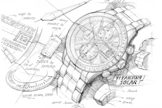 design 3d watch cad technical drawing, modeling, and 3d realistic animation