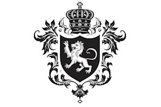 create a medieval family crest,custom heraldry emblem coat of arms logo design