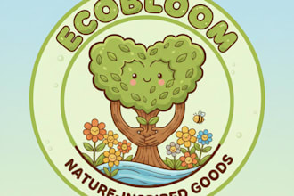 design a fun cartoon logo for your brand