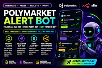 ai agent polymarket alert bot, telegram buy,bot, price alert bot n8n trading bot
