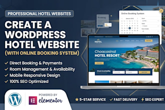 create a wordpress hotel website with online booking system