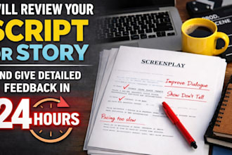 review your script or story critique feedback in 24 hours