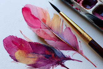hand drawn artistic watercolor art