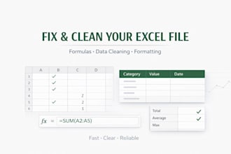 fix, clean and improve your excel spreadsheet