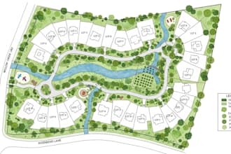 draft 2d site plan, plot plan, lot subdivision landscape design of your property