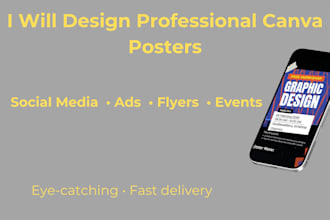design professional canva posters and social media posts