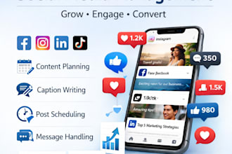 manage your social media accounts to grow your audience