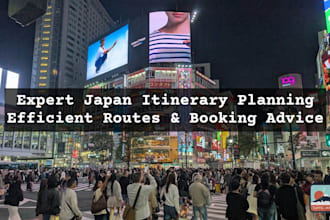 create a professional custom japan travel itinerary as a tour conductor