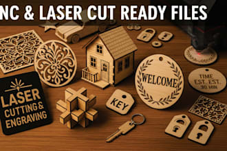 convert image, logo, cnc design to vector stencil cricut laser cutting dxf file