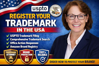 your licensed trademark attorney to register brand name and trademark in USA usp