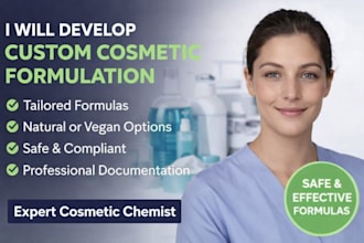 develop custom cosmetic formulation as your cosmetic chemist