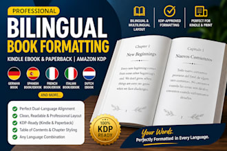 professionally format your bilingual book for kindle and amazon KDP paperback