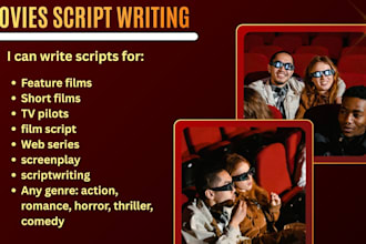 write or develop your film script, screenplay, or tv pilot
