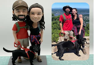 make custom bobblehead, couple model for 3d print valentine gift, birthday gifts