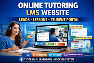 build lms website tutor lms elearning website with h5p interactive learning