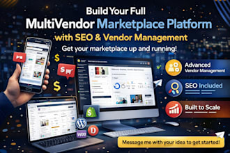 full multi vendor marketplace platform with SEO and vendor management