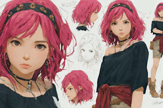 draw anime character design, oc, fanart