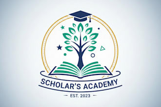 design a professional education logo for your institute or brand