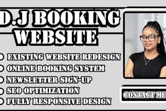 dj website design, dj booking website, music artist website, event dj website