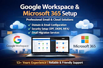 setup google gsuite workspace m365 or o365