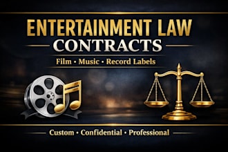 draft entertainment law contracts for films, record labels and music deals