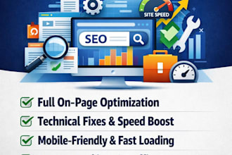 onpage technical SEO service for wordpress shopify wix squarespace website