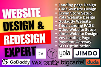 create ecwid wix godaddy weblium duda podia weebly vev looka yola website store