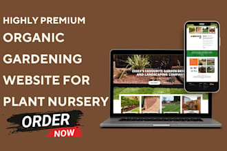 design organic gardening website for plant nursery