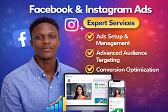 run facebook  instagram ads, setup management and conversion optimization