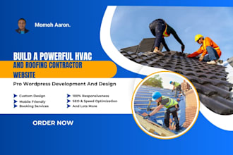 do a custom website design for hvac and roofing contractors