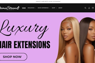 design luxury hair extension website, black friday wig store, hair salon website