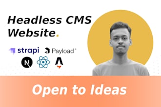 build headless cms based websites using strapi, sanity