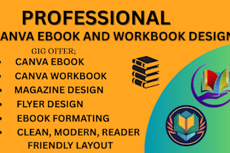 design professional canva ebook and workbook templates