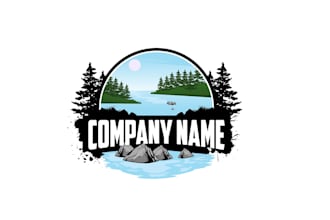create wonderful and excellent lake logo design
