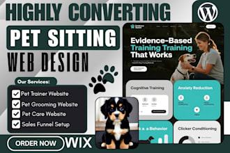 design pet sitting website pet trainer pet grooming pet care dog care website
