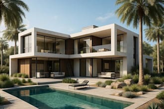 create realistic exterior 3d rendering for your house