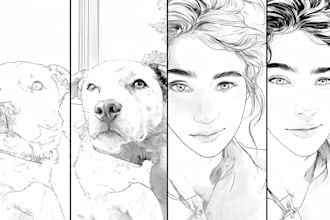 create custom line art illustrations from your ideas