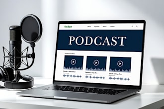 create a professional SEO podcast website that attracts listeners and sponsors