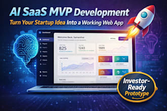 build your ai saas mvp web app for startup or investors