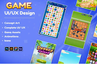 create 2d game art full game assets game UI