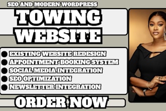 towing website, tow truck website, roadside assistance website, towing company