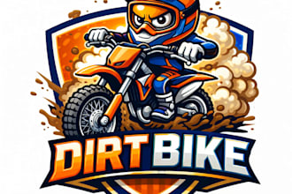 design high quality dirt bike mascot logo with t shirt design