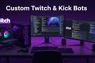build custom chatbots and livestreaming bots for your kick or twitch
