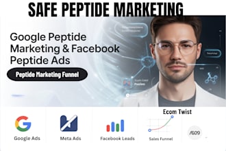 facebook marketing for peptide ads, safe research peptide marketing funnel