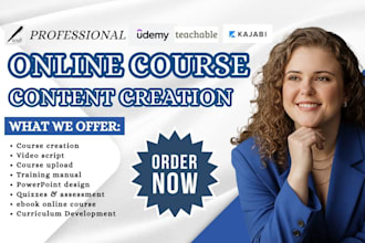 online course creation, educational workbook, ppt, ebook online course content