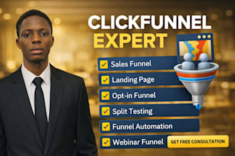 build clickfunnels sales funnels landing pages and complete setup