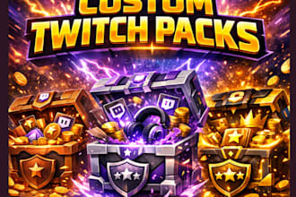 create full twitch emote badge packs icons emojis tiers subscriber gaming