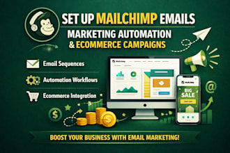 set up mailchimp emails marketing automation and ecommerce marketing campaigns