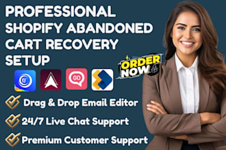 setup shopify abandoned cart recovery cartly wiz ai uppush smsgo kwikengage ck